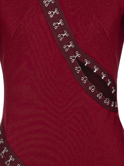 Bordeaux Cut Out Jersey Midi Dress, 4 Bordeaux Cut Out Jersey Midi Dress, 4