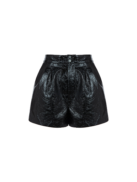 Black Leather Blazer & Shorts, 4