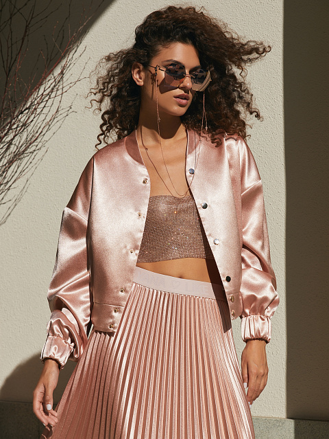 Rose Silver & Cubic Zirkonia Glasses Chain, 4