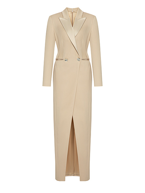 Beige Maxi Jacket Dress, 1 Beige Maxi Jacket Dress, 1
