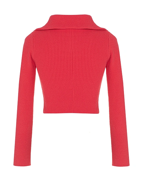 Red cropped zip cardigan, 2 Red cropped zip cardigan, 2