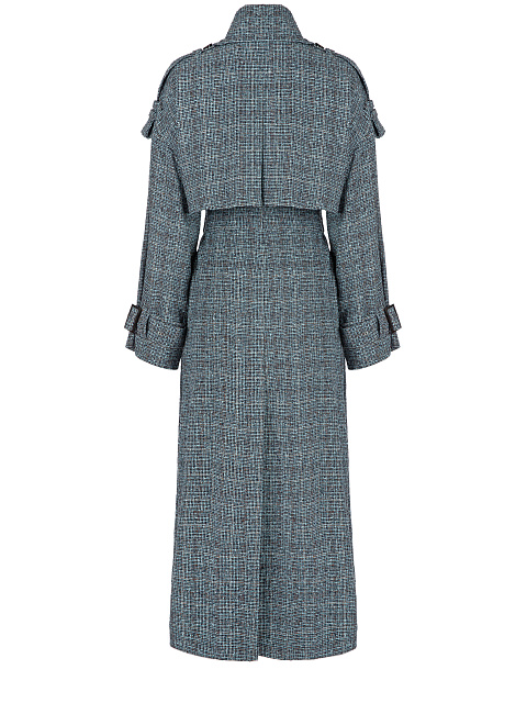 Blue & Brown Trench Coat, 3