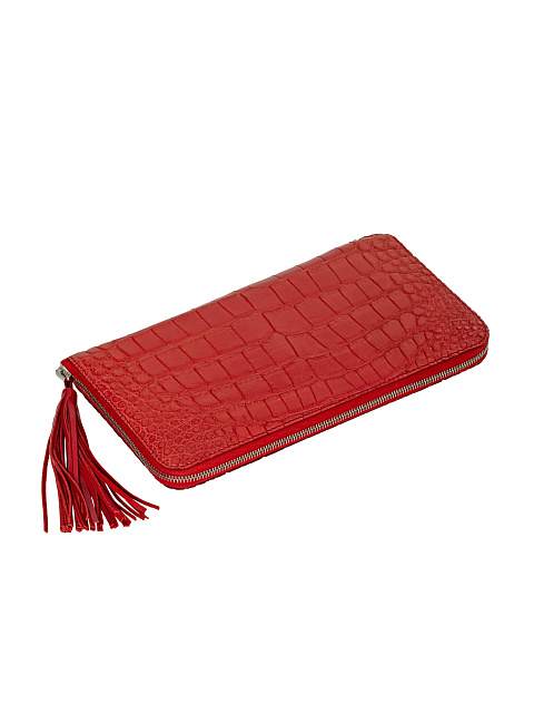 Red crocodile leather wallet, 3