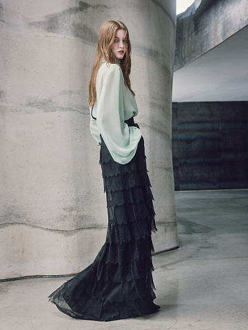 Mint lace bodysuit blouse, 2