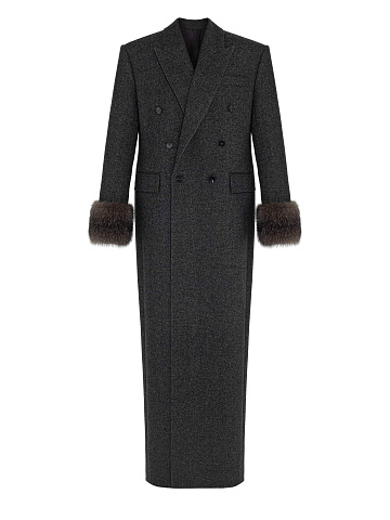 Coat with sable fur, 1