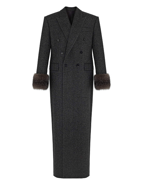 Coat with sable fur, 1