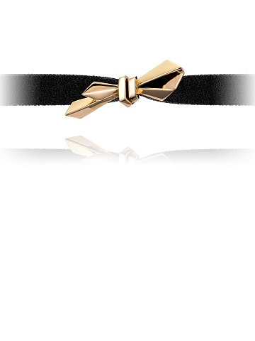 Yellow Gold Bow Pendant , 1