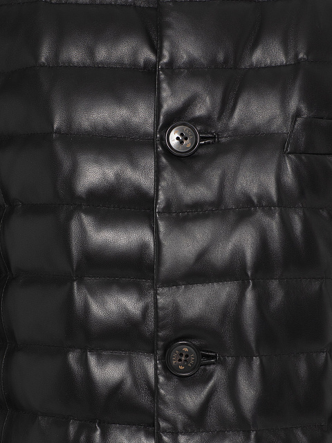 Black Quilted Leather Jacket, 3