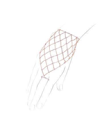 Topaz & Rose Gold Slave Bracelet, 1