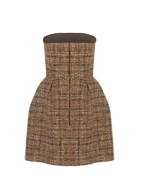 Brown Tweed Mini Dress, 2 Brown Tweed Mini Dress, 2
