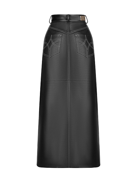 Black Leather Midi Dress, 2