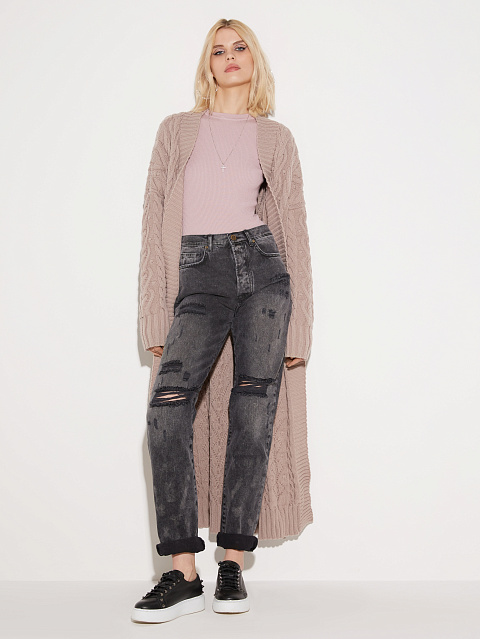 Black Leather Studded Sneakers, 5