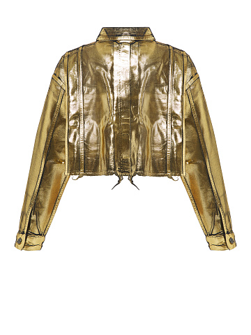 Golden Plated Black Denim Jacket, 2