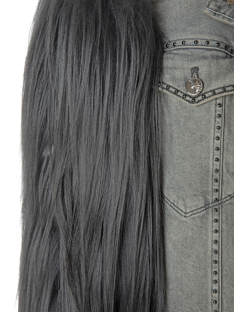 Grey Denim & Yak Fur Jacket, 11