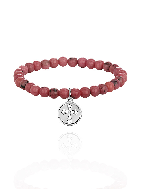 Silver & Jasper Beaded Bracelet, 1