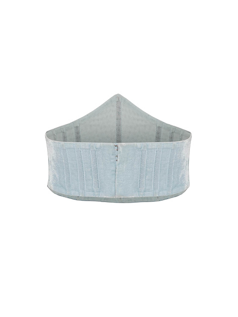 Light blue velvet corset belt, 2