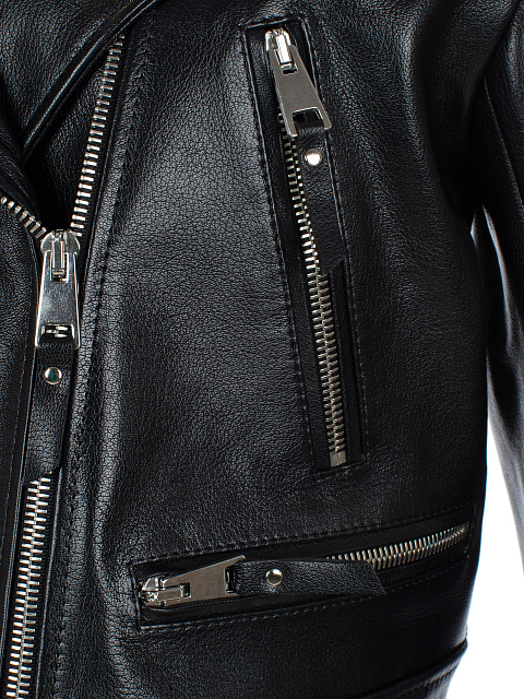 Black Leather Biker Jacket, 5