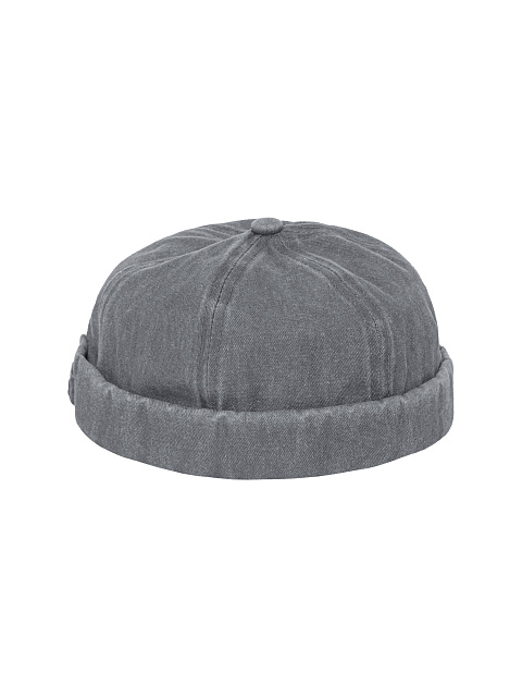 Grey Denim Docker Cap, 1