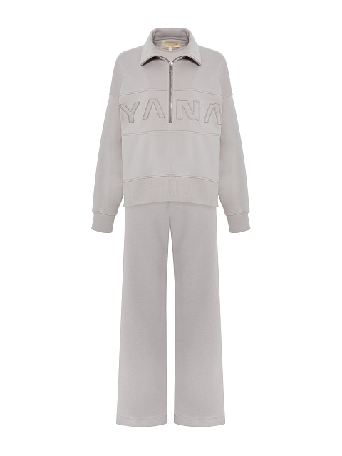 Grey Embroidered "YANA" Tracksuit, 1