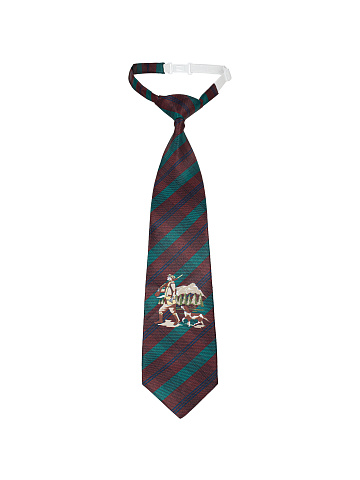 Brown Printed Check Tie, 1