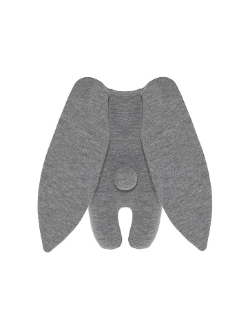 Toy "Hare" gray with light green neon embroidery, 2