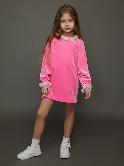 Pink Velvet Girl's Dress, 1 Pink Velvet Girl's Dress, 1