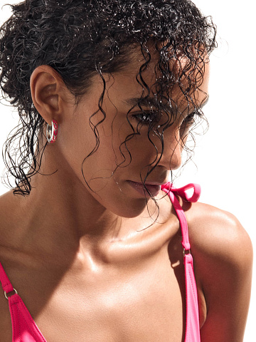 Small white gold hoops with Tutti Frutti Color enamel, 2