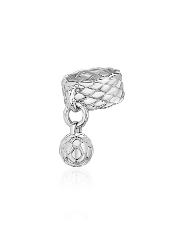 Wide white gold ring with pendant, 1