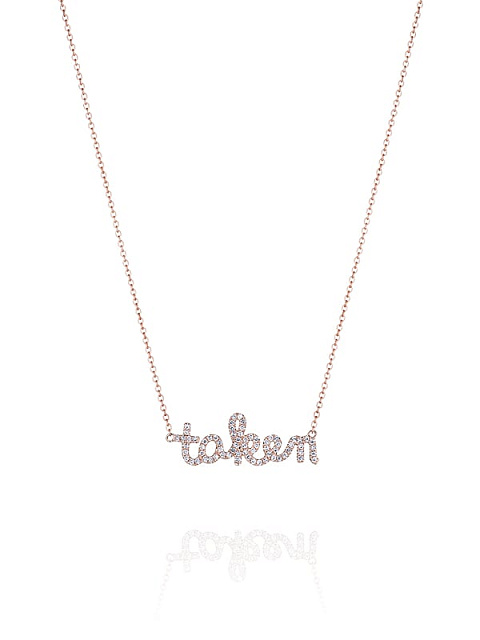 Rose Gold & Diamond "Taken" Necklace, 1
