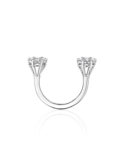 White gold ring with diamonds, 5