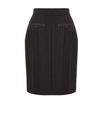 Grey striped skirt, 2
