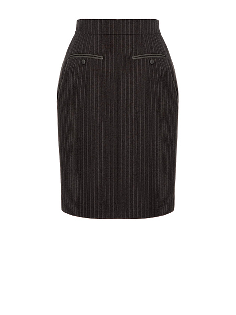 Grey striped skirt, 2