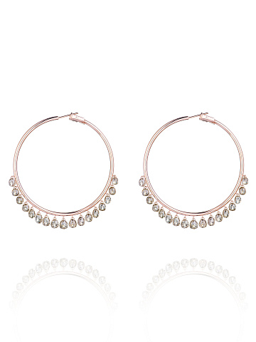 Hoops made of rose gold and diamonds, 1