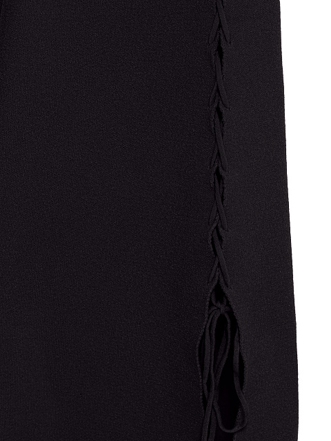 Black Lace Up Jersey Midi Dress, 4 Black Lace Up Jersey Midi Dress, 4