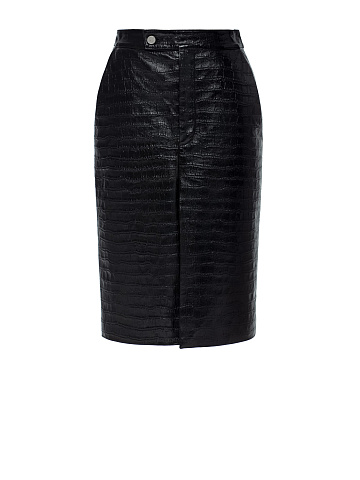 Black leather skirt, 1