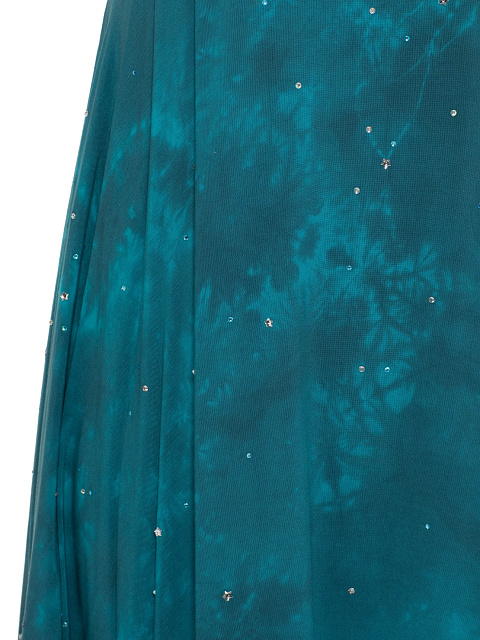 Turquoise Viscose Sundress With Crystals, 3