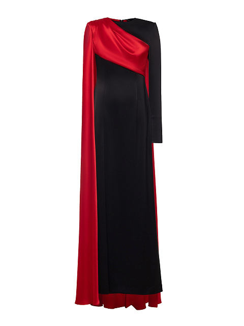 Black & Red Silk Maxi Dress, 1 Black & Red Silk Maxi Dress, 1