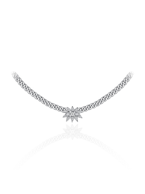 White God Diamond Chain Necklace, 1