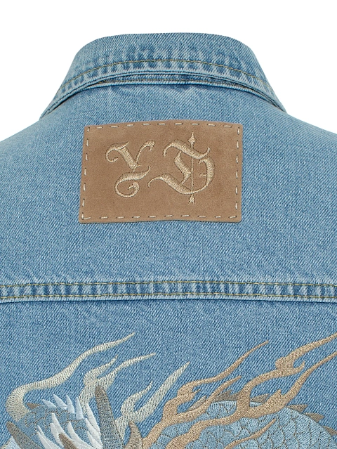 Light Blue Embroidered Denim Jacket, 4 Light Blue Embroidered Denim Jacket, 4