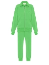 Салатовый спортивный костюм с толстовкой на молнии