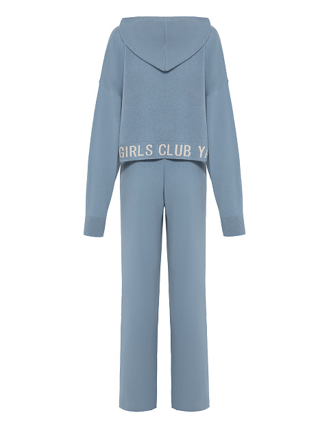 Light Blue "Hot Girls Club" Cashmere Suit, 2 Light Blue "Hot Girls Club" Cashmere Suit, 2