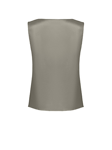 Gray silk top, 2