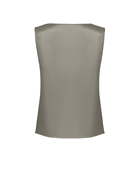 Gray silk top, 2