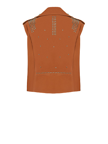 Brown Studded Suede Vest, 2