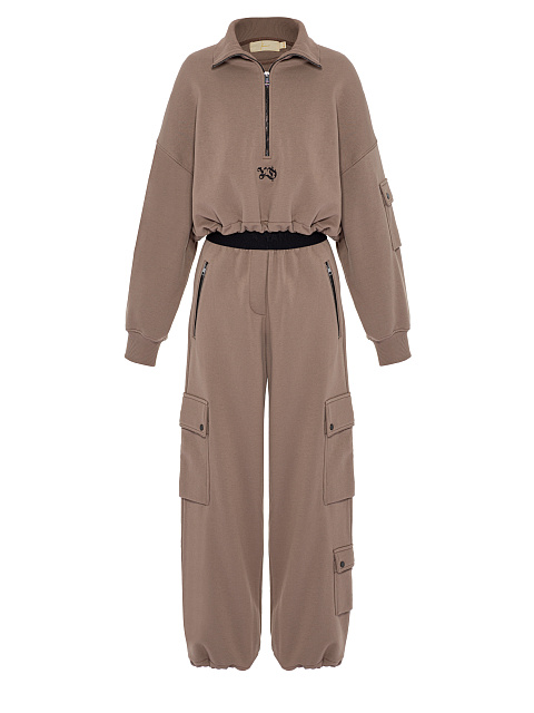Brown Cargo Pants Jersey Suit, 3 Brown Cargo Pants Jersey Suit, 3
