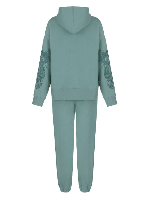 Mint Green Dragon Embroidered Jersey Suit, 2