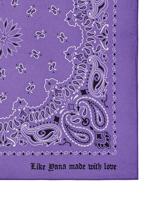 Purple Cotton Paisley Printed Bandana, 2 Purple Cotton Paisley Printed Bandana, 2