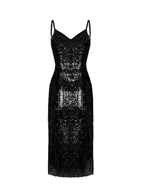 Black Sequined Midi Dress, 2 Black Sequined Midi Dress, 2