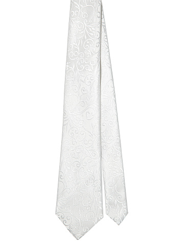 White Floral Pattern Tie, 1