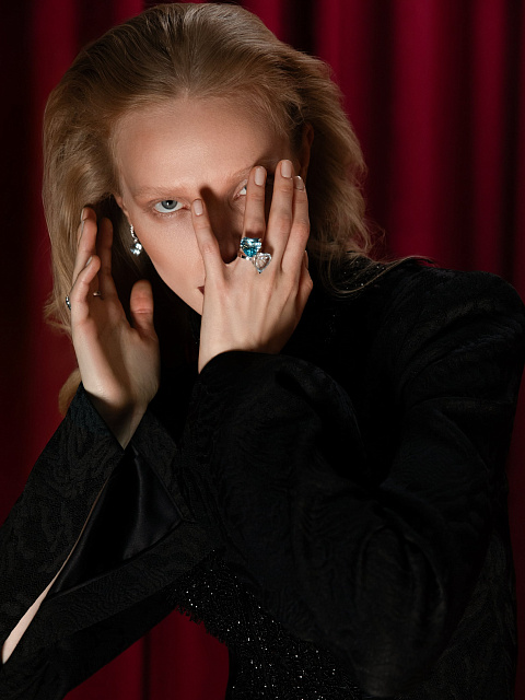 Heart Topaz & White Gold & Ring, 4